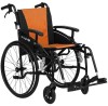 Excel G-Logic Lightweight Self Propelled Wheelchair 20'' Black Frame and Orange Upholstery