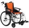 Excel G-Logic Lightweight Self Propelled Wheelchair 16'' With Silver Frame and Orange Upholstery