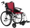 Excel G-Logic Lightweight Self Propelled Wheelchair 16'' With Silver Frame and Red Upholstery